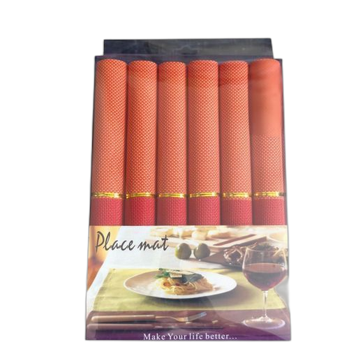 Lot de 6 sets de table nappes antidérapant marron ca820465