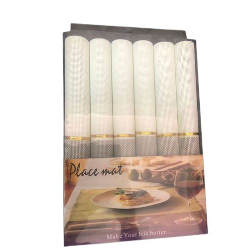 Lot de 6 sets de table nappes antidérapant rouge ca820465