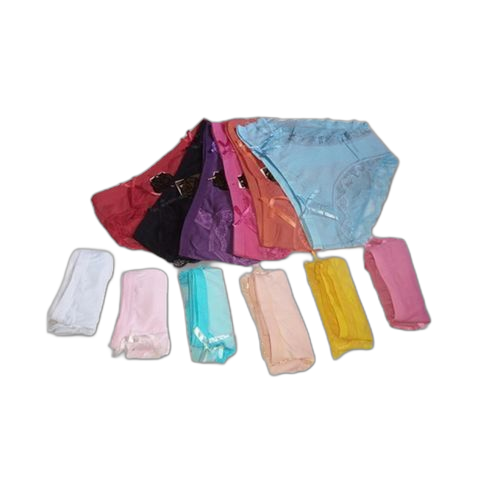 Lot de 6 slips en coton bordure dentelle multicolores