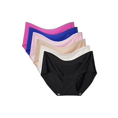 Lot de 6 slips en coton invisible multicolore