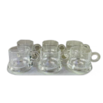 Lot de 6 tasses à thé argenté