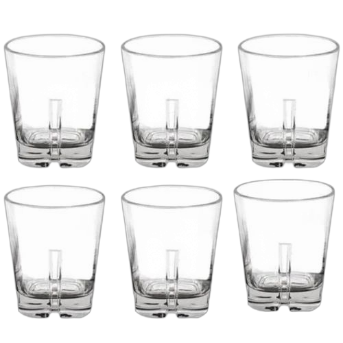 Lot de 6 verres de the transparent verre