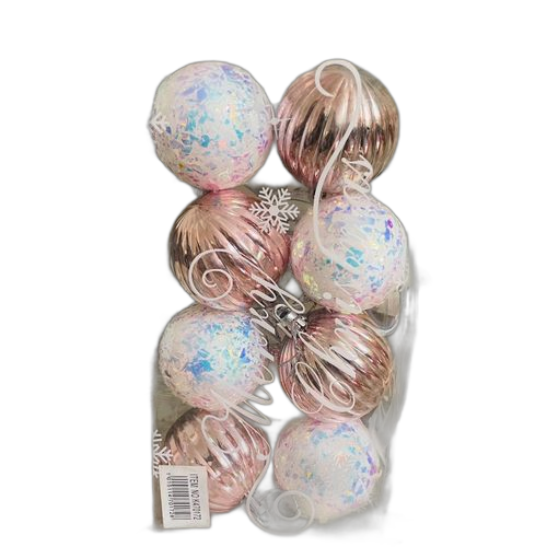 Lot de 8 boules de noël pour décoration sapin
