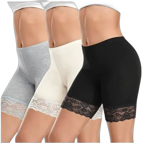 Lots de trois cuissardes en coton de couleur différentes.