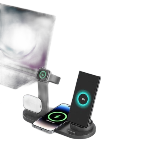 Louna chargeur à induction, sans fil 5 en 1 _noir_ pour iphone, samsung etc