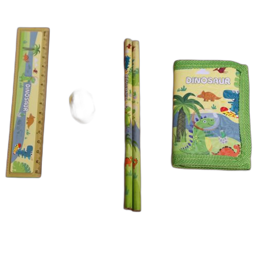 Louna coffret 06 pcs : 2crayons + 1 règle + 1 taille crayon + 1 gomme + 1 portemonnaie