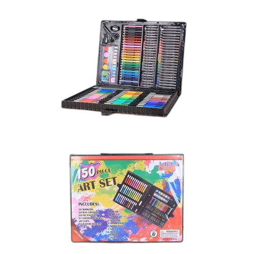 Louna ensemble de 150 pièces decoloriage/peinture pour enfants noir