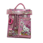 Louna kit 06 pcs_ hellokitty: 2crayons+1 règle+1 taille crayon+1 gomme+1portemonnaie