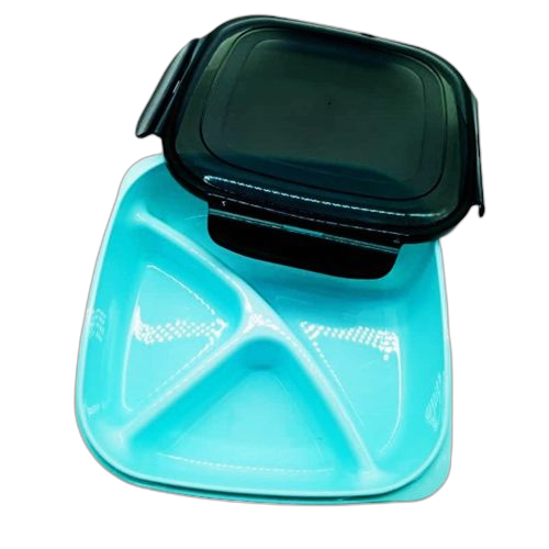 Lunchbox 3 compatiments bleu