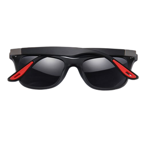 Lunettes de soleil polarisées hommes femmes lunettes de soleil sport à monture rondenoire