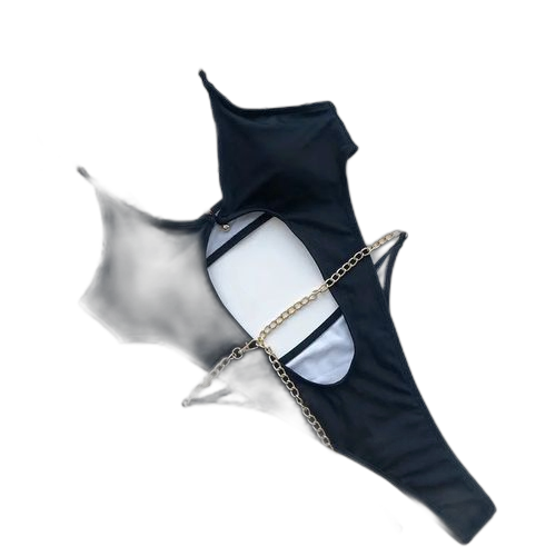 Maillot de bain une pièce avec chaîne noire
