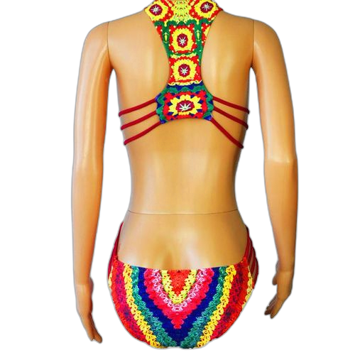Maillot de bain une piece pour femme dos nus couleur imprimé