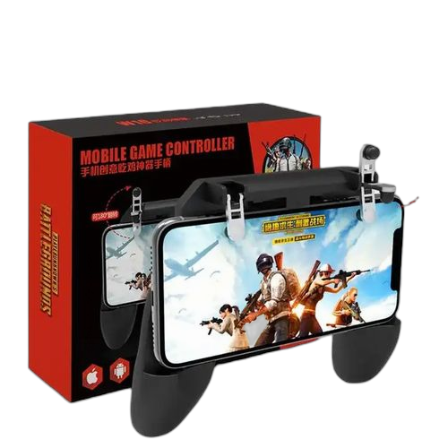 Manette de jeu mobile w10 + pugb boutons l1 r1 en métal pour iphone et android