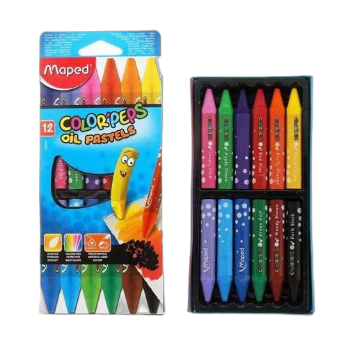 Maped boite de 12 pastels à l'huile assorties multicolor