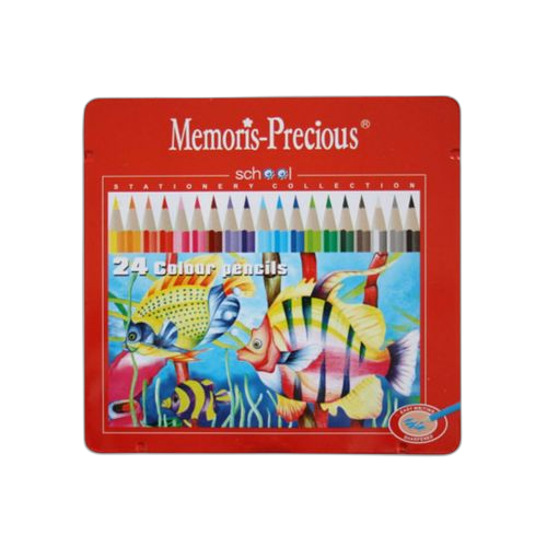 Memories pack de 24 crayons de couleur memories precious boite en metal