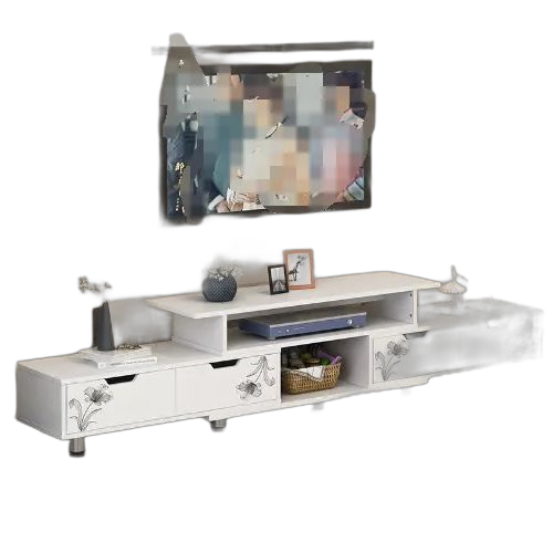 Meuble tv moderne avec portes et tiroirs de rangement compartimentée pour le salon , couloir et chambre console