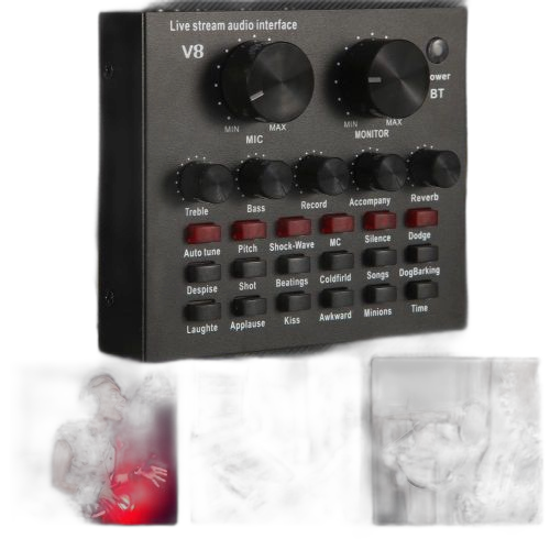 Microphone avec kit carte son v8 bm800, prise en charge du condensateur, pour enregistrement en studio