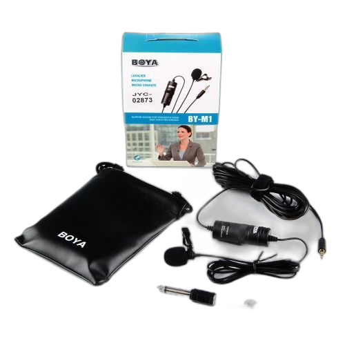 Microphone cravate boya pour smartphone, appareil photo