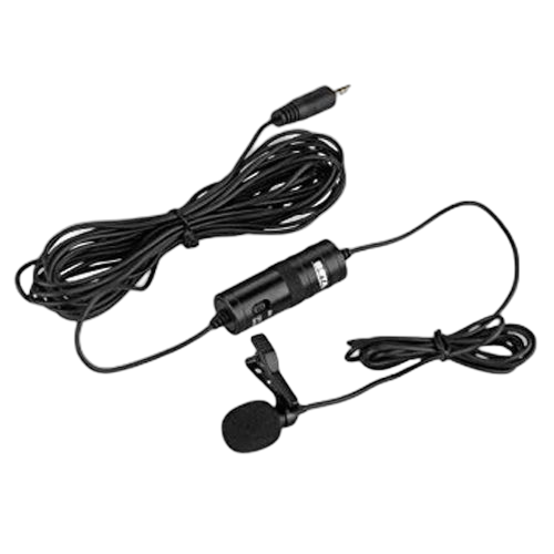 Microphone cravate boya pour smartphone, appareil photo noir