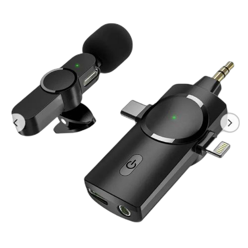 Microphone cravate lavalier pour smartphone, enregistrement vidéo youtube live stream ap003 3in1