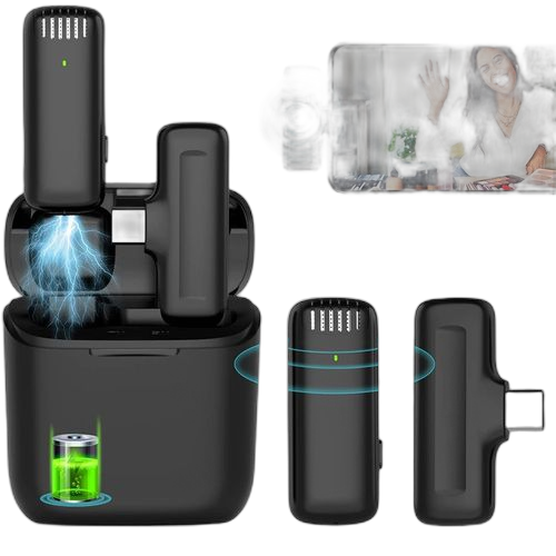 Microphone cravate lavalierpour smartphone, enregistrement vidéo youtube live stream ap031 2 3in1 for type c