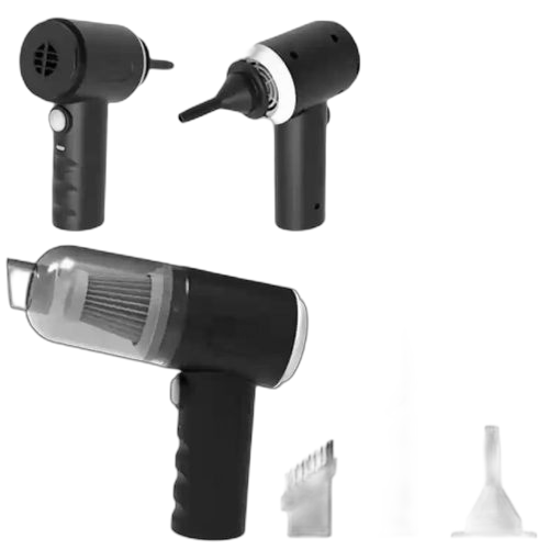 Mini aspirateur et souffleur de voiture rechargeable portable sans fil noir