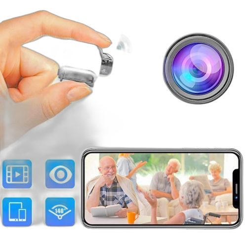 Mini caméra de surveillance ip sans fil x5 hd 1080p + carte mémoire 64gb