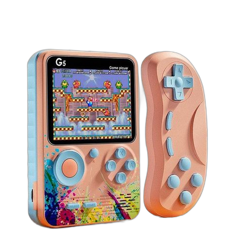 Mini console jeu portable rétro portable, manette de jeu double rôle lcd à écran de 3,0 pouces pour enfants
