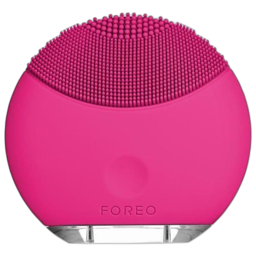Mini masseur et brosse nettoyante pour le visage rose
