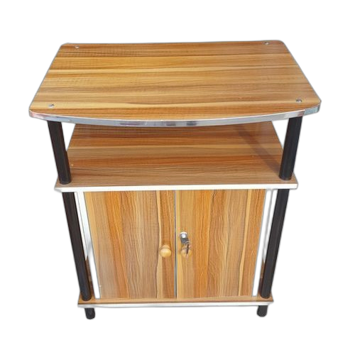 Mini table tvavec coffret 2 battants marron