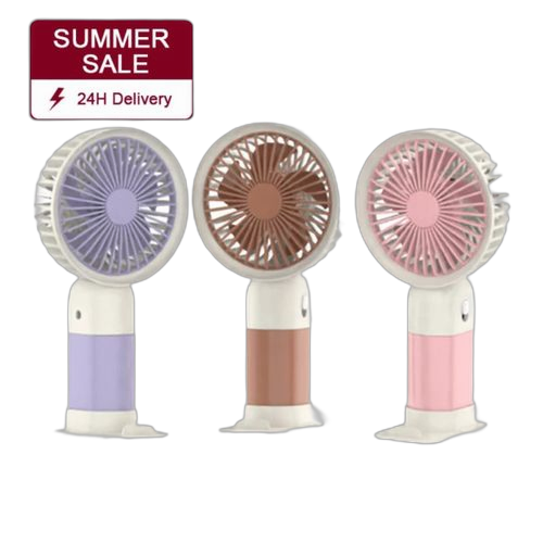 Mini ventilateur avec chargeur usb autonomie de 24h avec une forte puissance