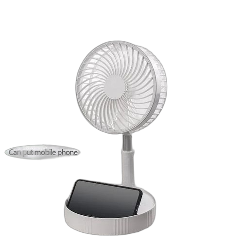 Mini ventilateur silencieux / rechargeable 3 vitesse avec rotation et ampoule