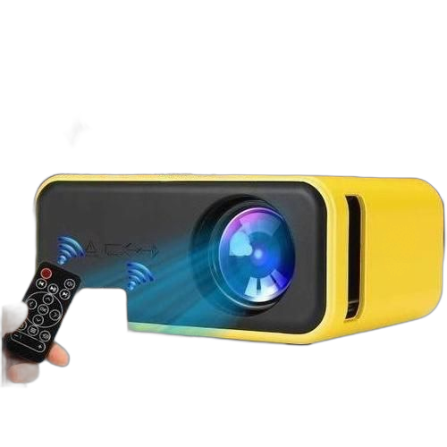 Mini vidéoprojecteur led 3d 1080p 4k jaune/noir