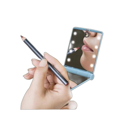 Miroir de poche led pliable