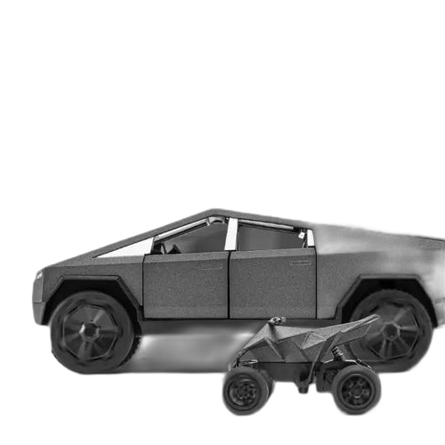 Modèle de camion pickup en alliage gris mat moyen en boîte (matt gray)