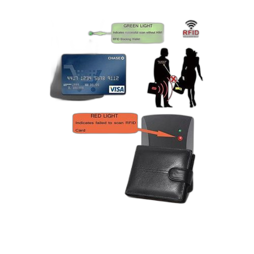 Mode hommes cuir véritable portefeuille r fid court clip d'argent noir