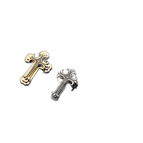 Mode pendentif croix homme en acier inoxydable titane + chaîne de 20 pouces