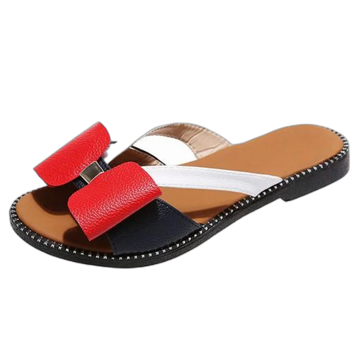 Mode pour femmes sandales pantoufles à nœud bloqué