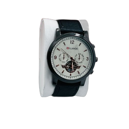 Montre bracelet en simili cuir.