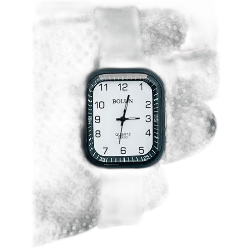 Montre bracelet femme noir cadran carré
