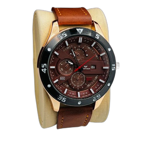 Montre bracelet homme dain marron fm