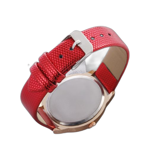 Montre à quartz ovale pour femme, bracelet en cuirpdyz 091