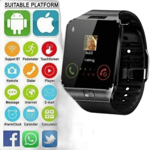 Montres intelligentes téléphone caméra fréquence cardiaque support carte sim