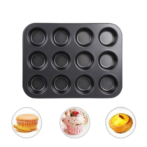 Moule à gâteau plaque à muffins 12 moules – Image 2
