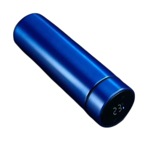 Mug isotherme acier inox avec affichage températurebleu