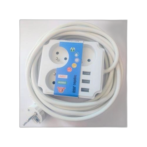 Multiprise rallonge ingelec 3 prises et 3 ports usb 5m