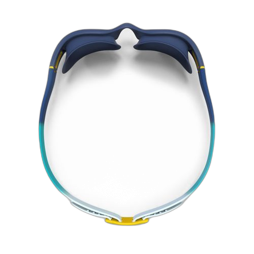 Nabaiji lunettes de natation 100 soft taille s verres clairs bleu gris jaune