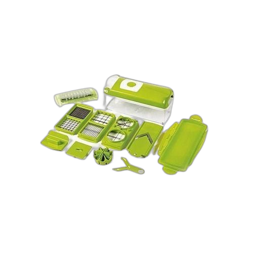 Nicer dicer plus double fonction découpeur fruits et légumes 13 pièces vert/blanc