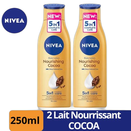 Nivea lot de 2 lait de corps beurre cacao 250ml