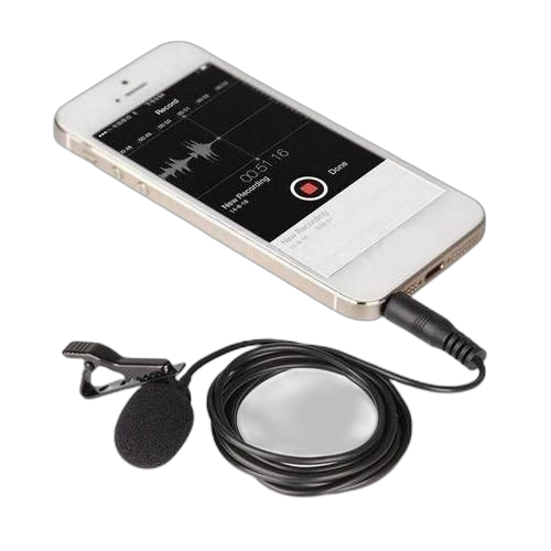 Noir microphone cravate，micro cravate compatible smartphone